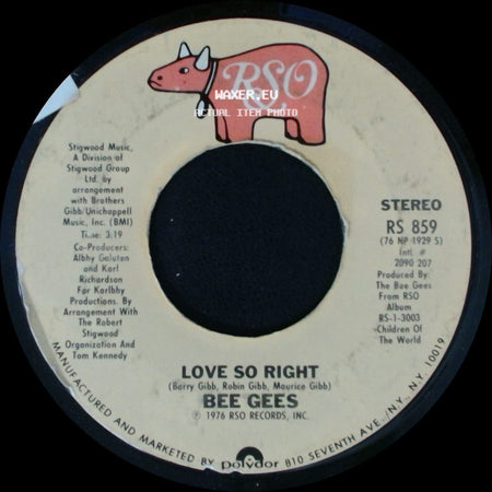 Bee Gees - Love So Right / You Stepped Into My Life side A