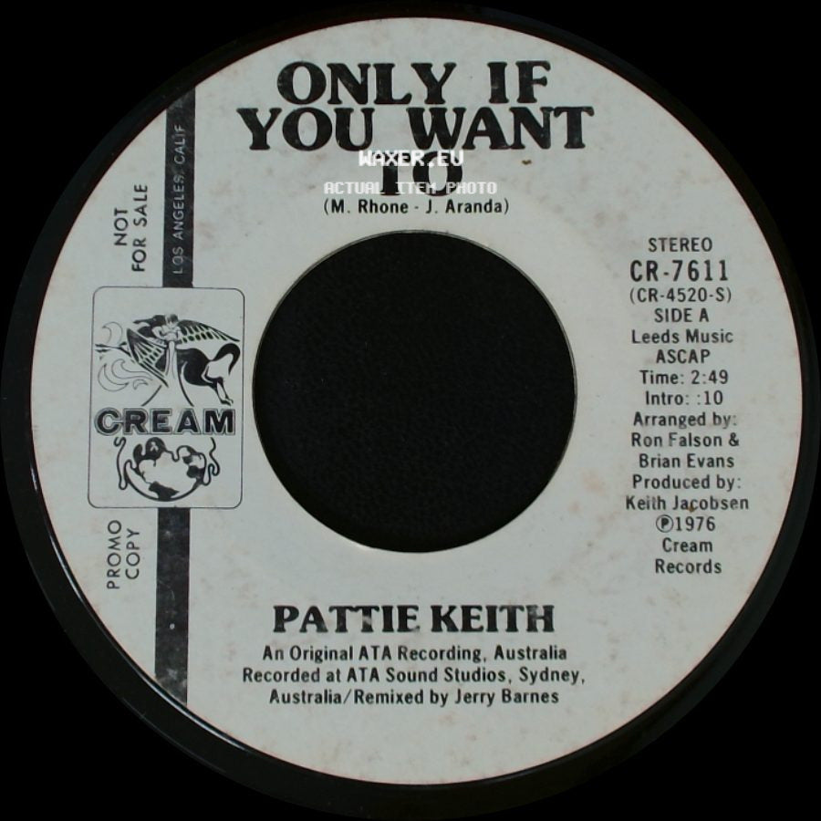 Pattie Keith - Only If You Want To / Only If You Want To side A
