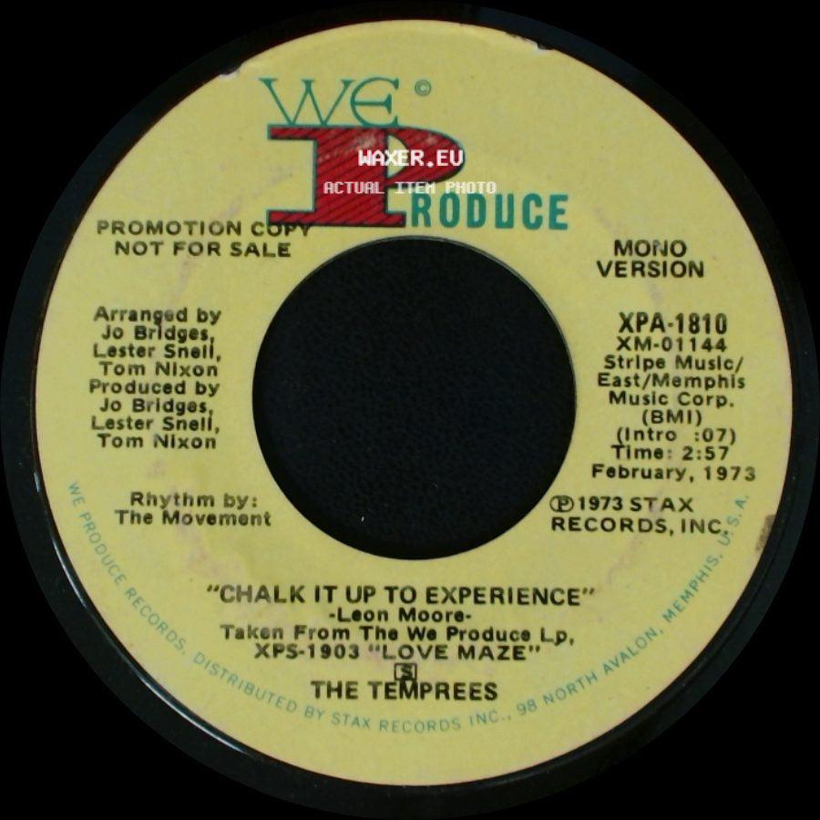 The Temprees - Chalk It Up To Experience / A Thousand Miles Away side A