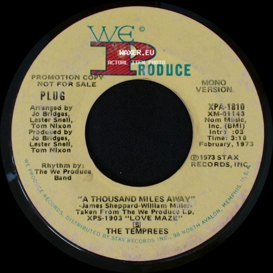 The Temprees - Chalk It Up To Experience / A Thousand Miles Away side B