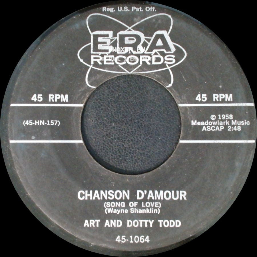 Art And Dotty Todd - Along The Trail With You / Chanson D'amour side B