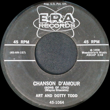 Art And Dotty Todd - Along The Trail With You / Chanson D'amour side B