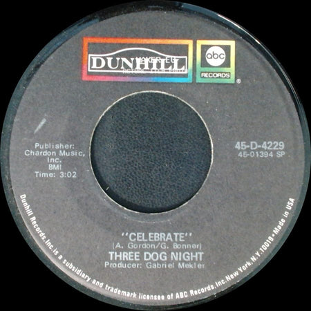 Three Dog Night - Celebrate / Feeling Alright side A