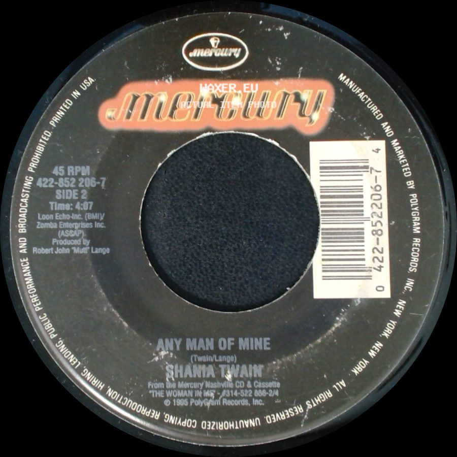 Shania Twain - The Woman In Me (Needs The Man In You) / Any Man Of Mine side B