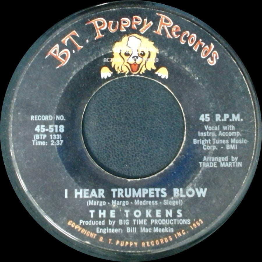 The Tokens - Don't Cry, Sing Along With The Music / I Hear Trumpets Blow side B