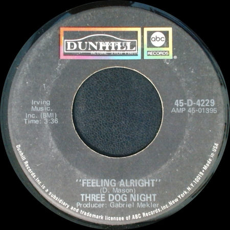Three Dog Night - Celebrate / Feeling Alright side B