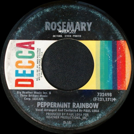 Peppermint Rainbow - Rosemary / Don't Wake Me Up In The Morning, Michael side A