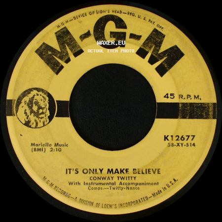 Conway Twitty - I'll Try / It's Only Make Believe side B