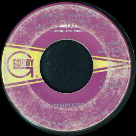The Temptations - Cloud Nine / Why Did She Have To Love Me side B