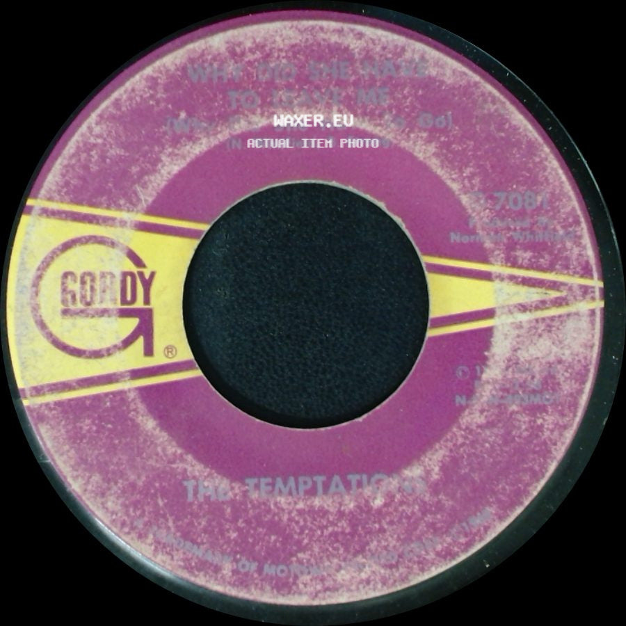 The Temptations - Cloud Nine / Why Did She Have To Love Me side B