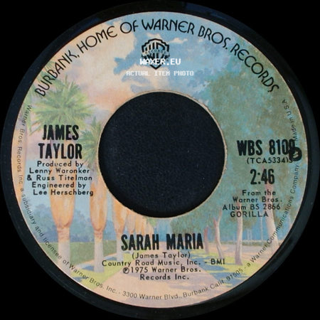 James Taylor - Sarah Maria / How Sweet It Is (To Be Loved By You) side A
