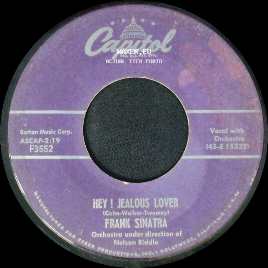 Frank Sinatra - You Forgot All The Words / Hey ! Jealous Lover side B