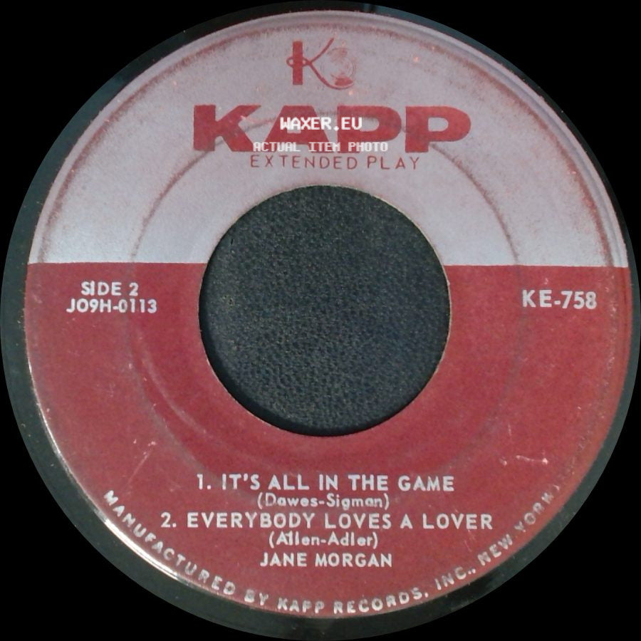Jane Morgan - 1. The Day The Rains Came / 2. Volare / Unknown Title B side B