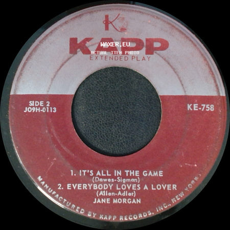 Jane Morgan - 1. The Day The Rains Came / 2. Volare / Unknown Title B side B