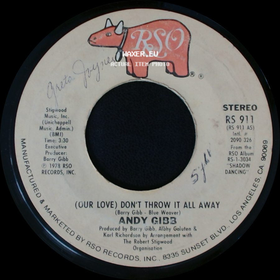 Andy Gibb - (Our Love) Don't Throw It All Away / One More Look At The Night side A