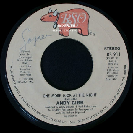 Andy Gibb - (Our Love) Don't Throw It All Away / One More Look At The Night side B