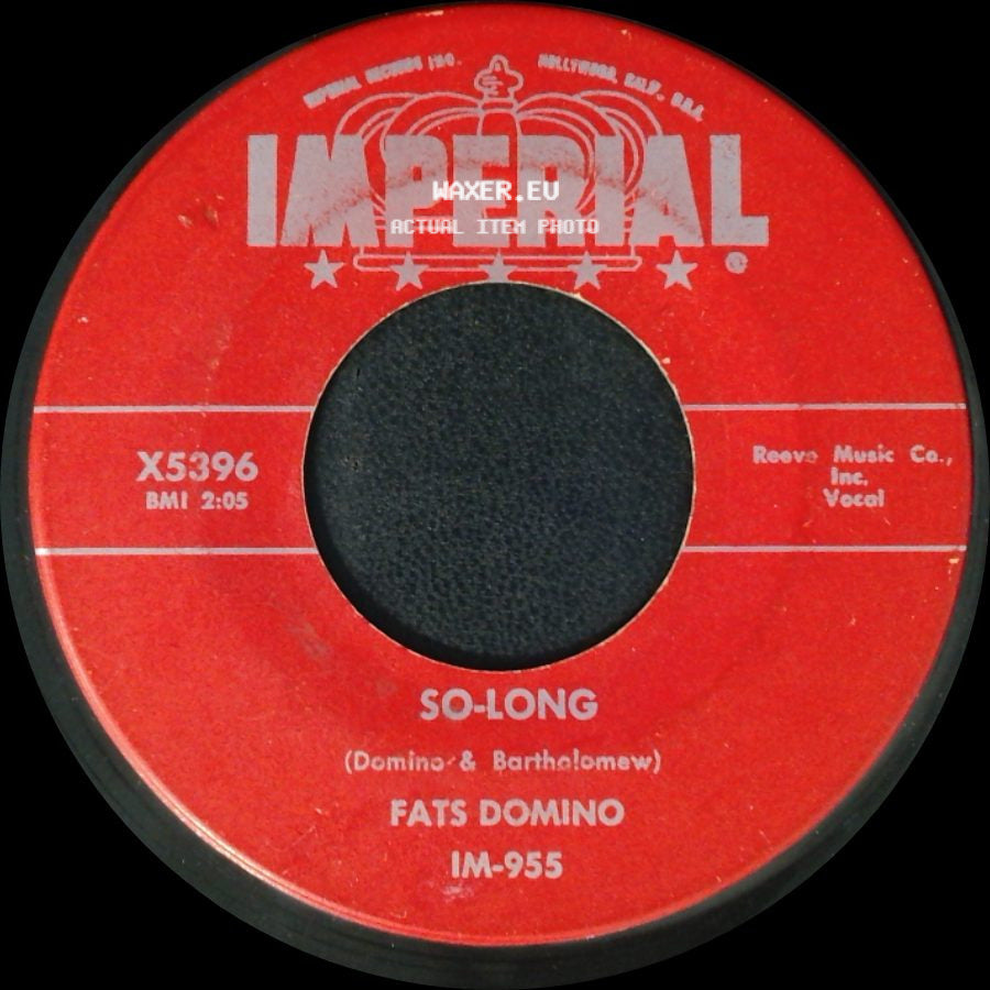 Fats Domino - So-Long / When My Dreamboat Comes Home side A