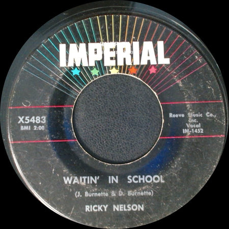 Ricky Nelson - Stood Up / Waitin' In School side B