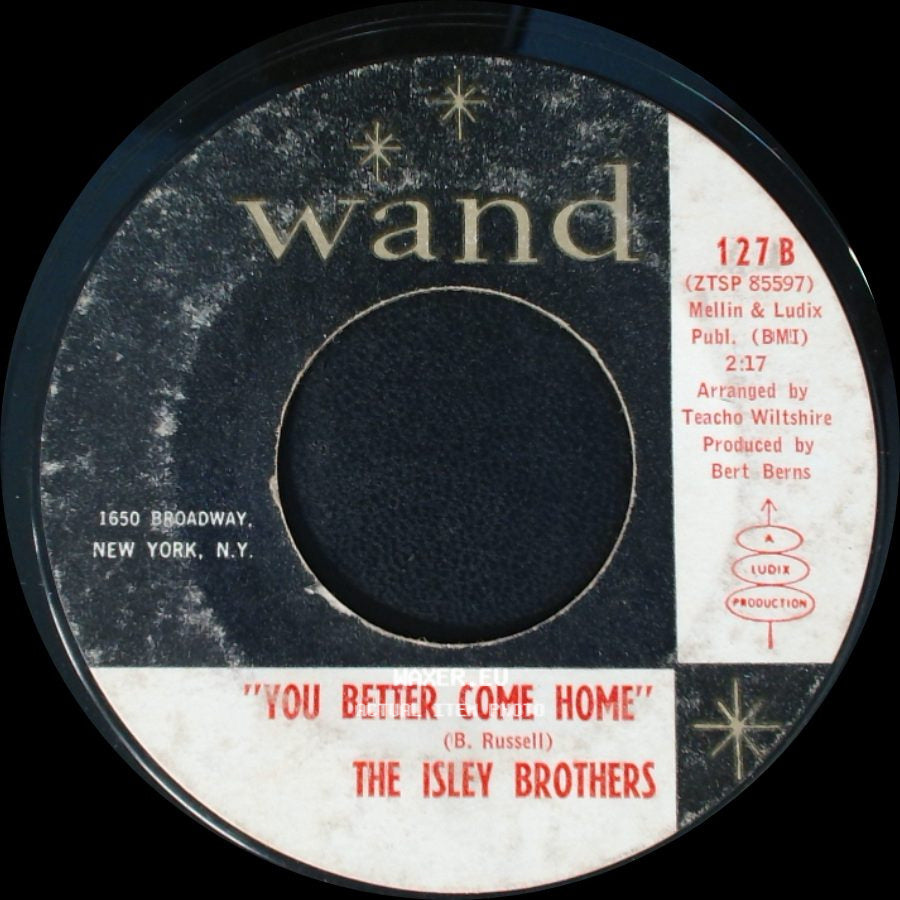The Isley Brothers - Twistin' With Linda / You Better Come Home side B