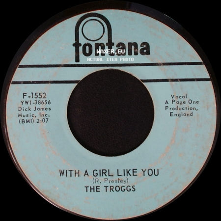 The Troggs - I Want You / With A Girl Like You side B