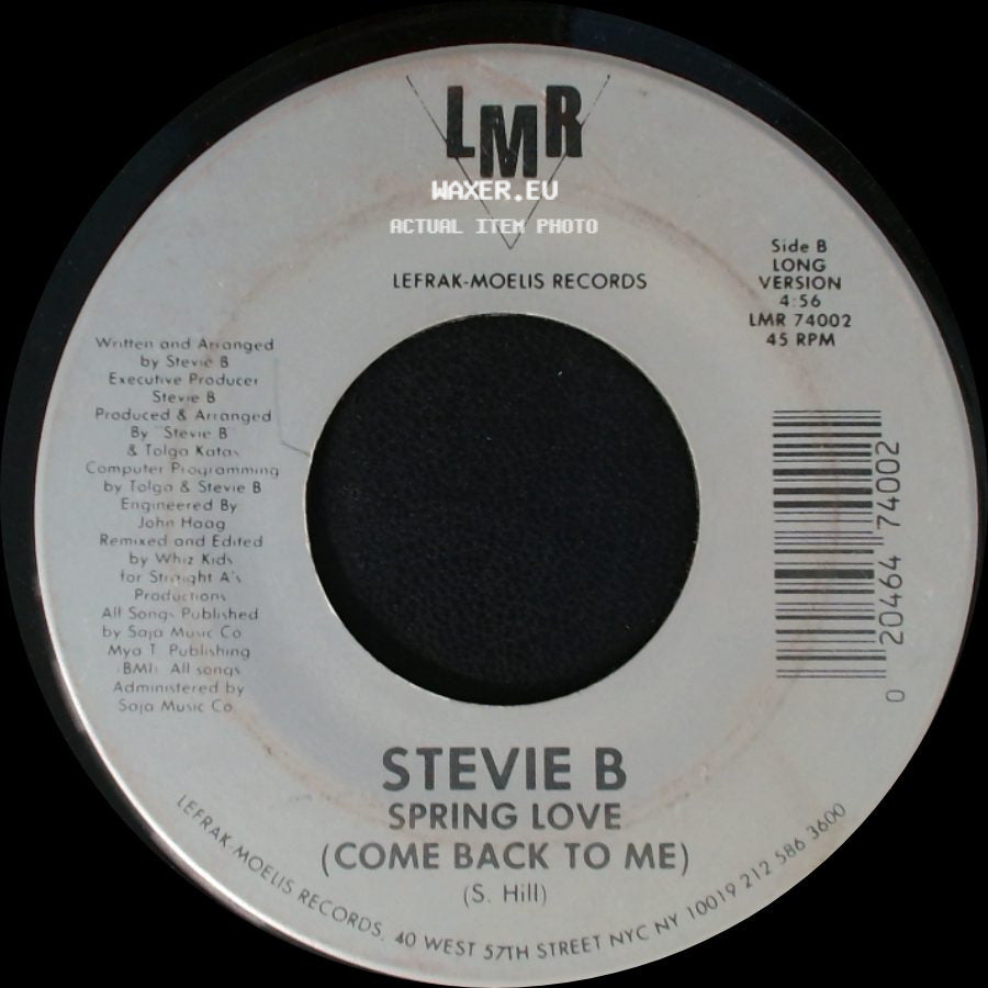 Stevie B - Spring Love (Come Back To Me) / Spring Love (Come Back To Me) side B