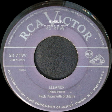 Nicola Paone With Son Jove And Orchestra / Nicola Paone With Orchestra - Got No Money / Eleanor side B