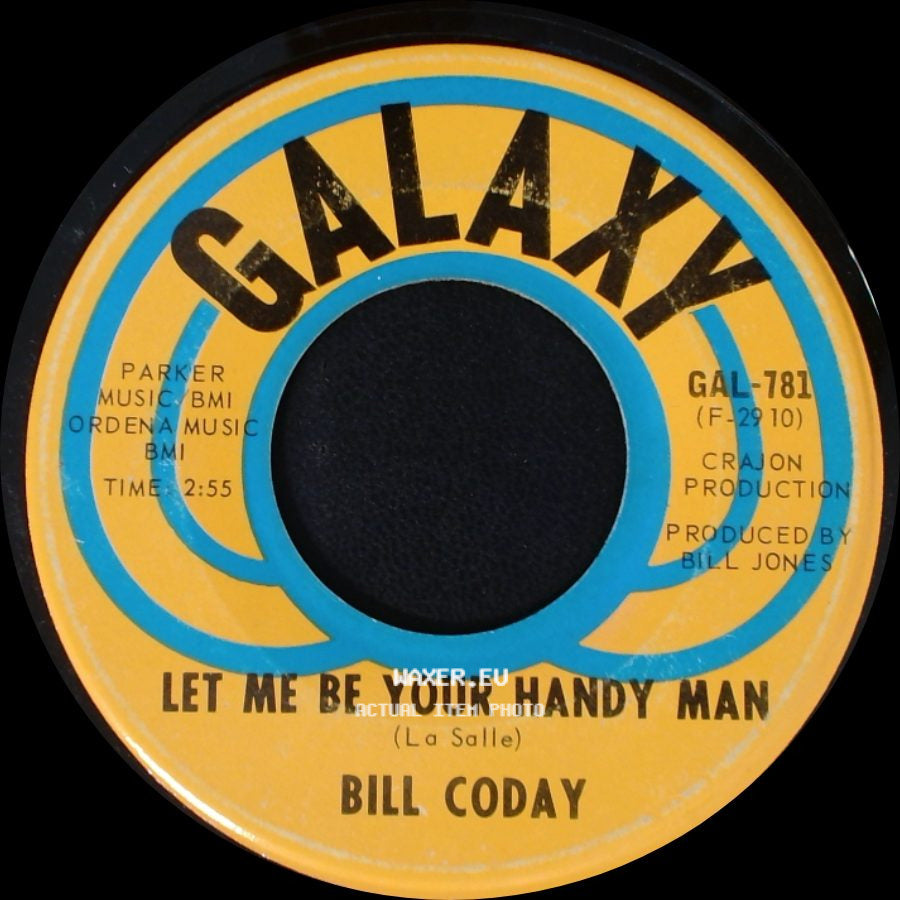 Bill Coday - Let Me Be Your Handy Man / I Got A Thing side A
