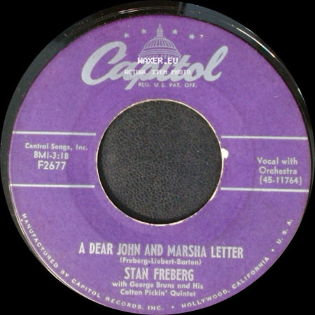 Stan Freberg - C'est Si Bon (It's So Good) / A Dear John And Marsha Letter side B