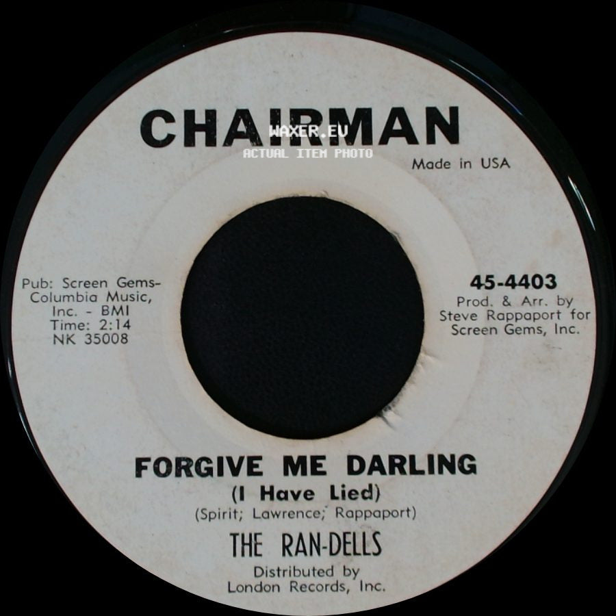 The Ran-Dells - Martian Hop / Forgive Me Darling (I Have Lied) side B