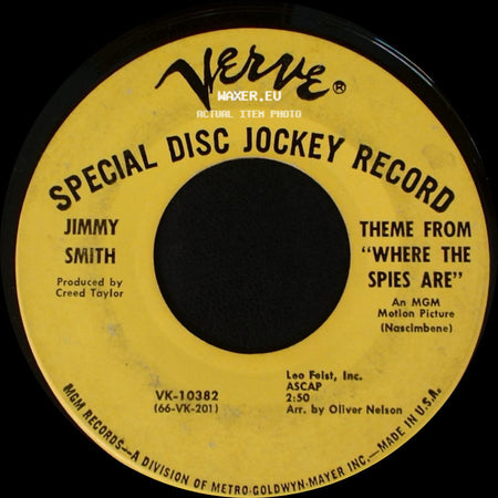 Jimmy Smith - Slow Theme From "Where The Spies Are" / Theme From "Where The Spies Are" side B