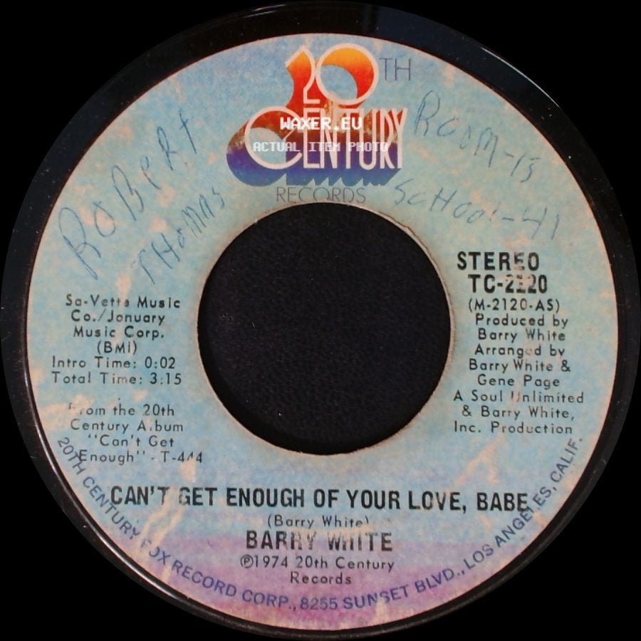 Barry White - Can't Get Enough Of Your Love, Babe / Just Not Enough side A