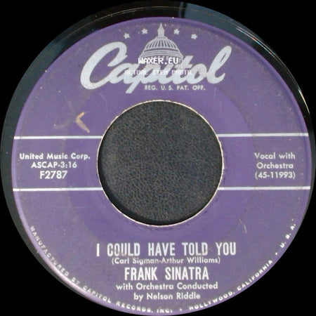 Frank Sinatra - Don't Worry 'bout Me / I Could Have Told You side B