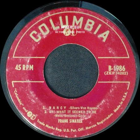 Frank Sinatra - 1. Nancy 2. Oh! What It Seemed To Be / Unknown Title B side A