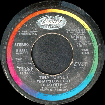 Tina Turner - Rock And Roll Widow / What's Love Got To Do With It side B