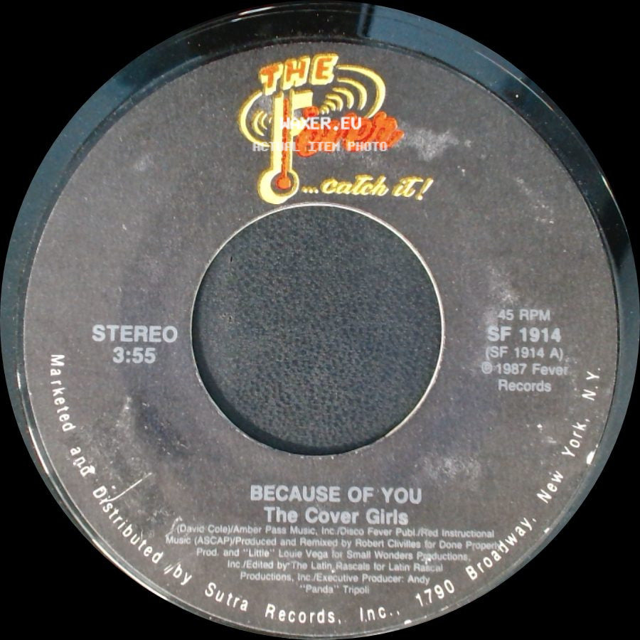 The Cover Girls - Because Of You (Percapella Version) / Because Of You side B