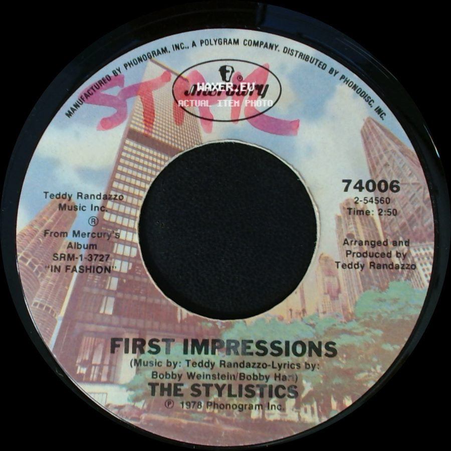 The Stylistics - First Impressions / Your Love's Too Good To Be Forgotten side A