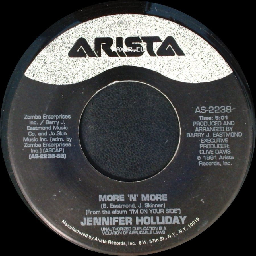 Jennifer Holliday - I'm On Your Side / More 'n' More side B