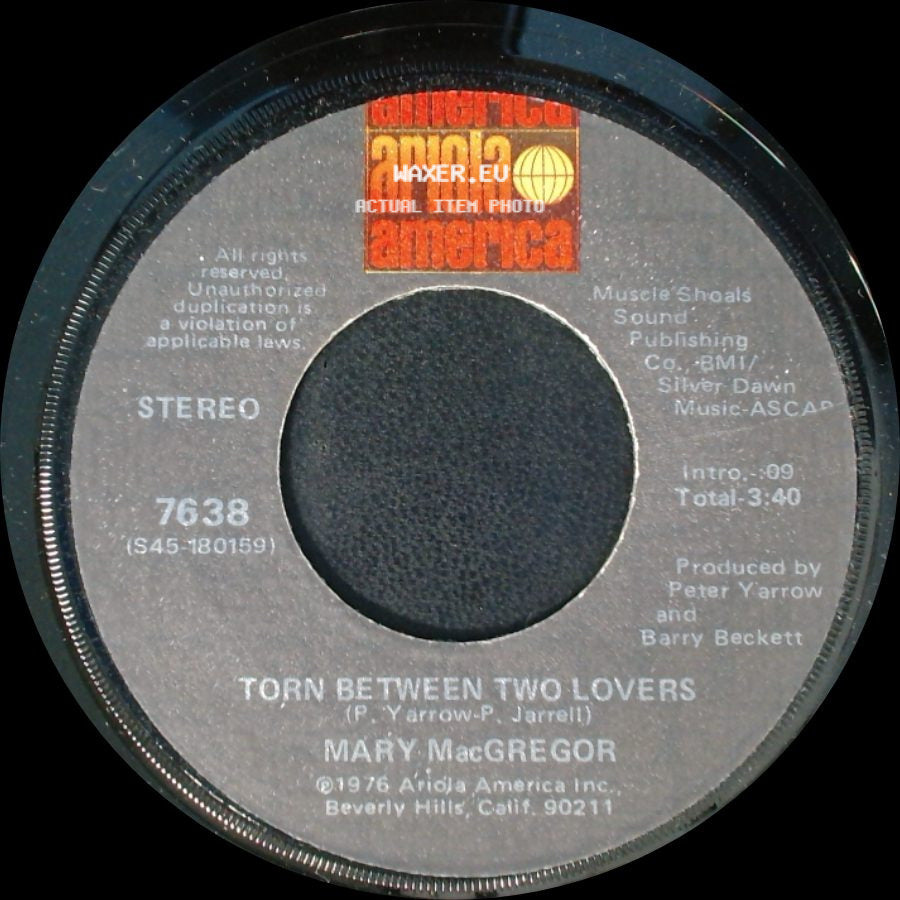 Mary Macgregor - Torn Between Two Lovers / I Just Want To Love You side A