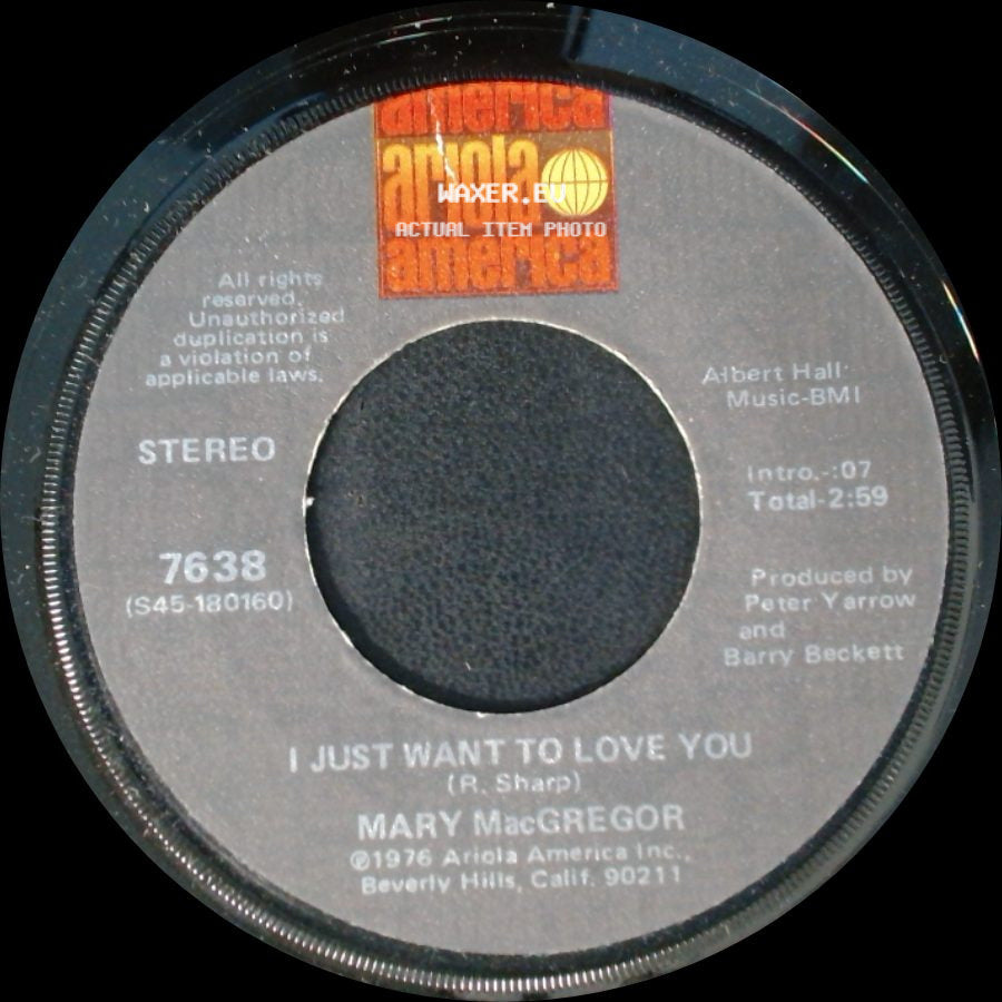 Mary Macgregor - Torn Between Two Lovers / I Just Want To Love You side B