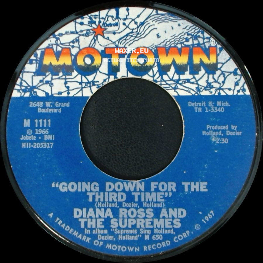 Diana Ross And The Supremes - "Reflections" / Going Down For The Third Time side B