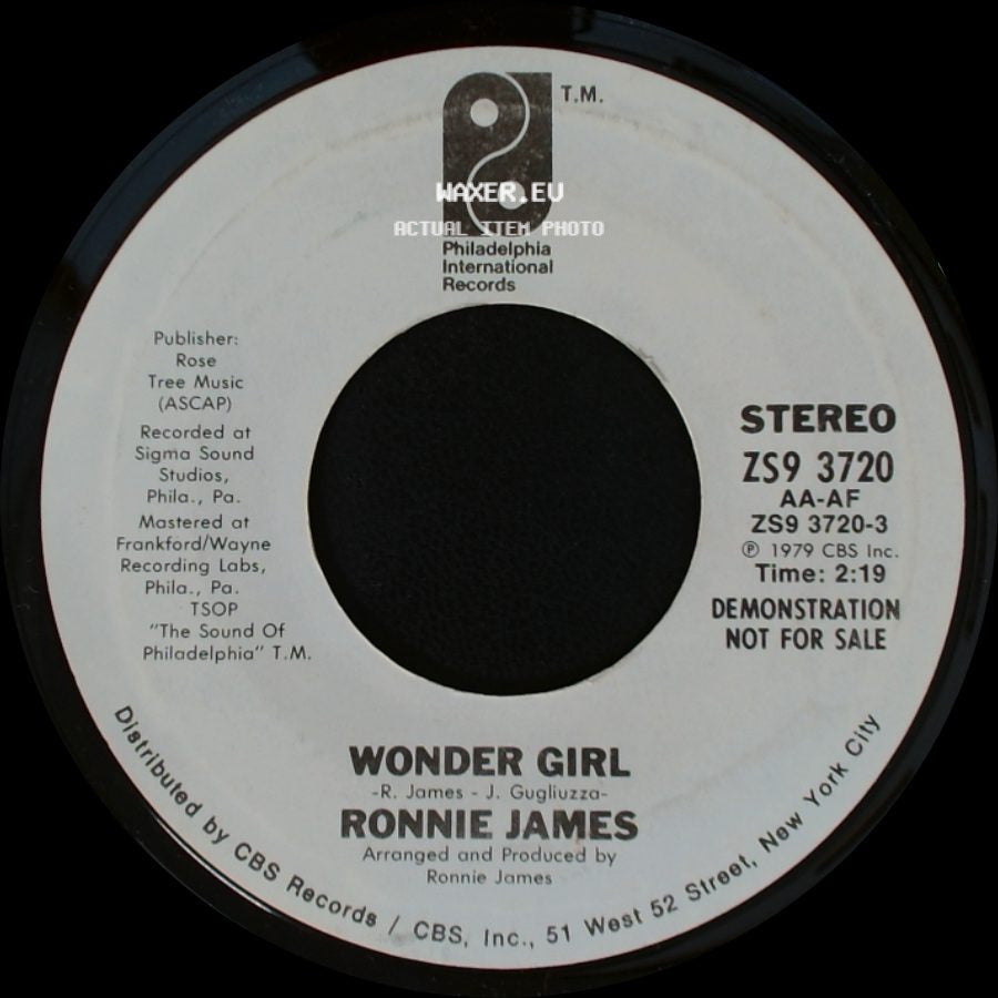 Ronnie James - Wonder Girl / Wonder Girl side B