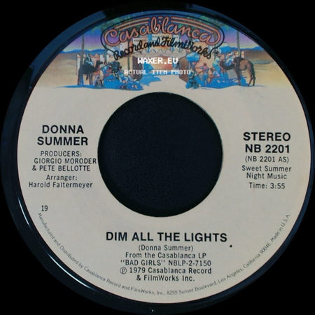 Donna Summer - Dim All The Lights / There Will Always Be A You side A