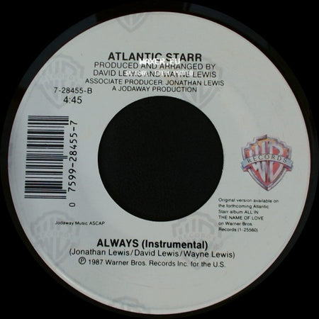 Atlantic Starr - Always (Instrumental) / Always side A