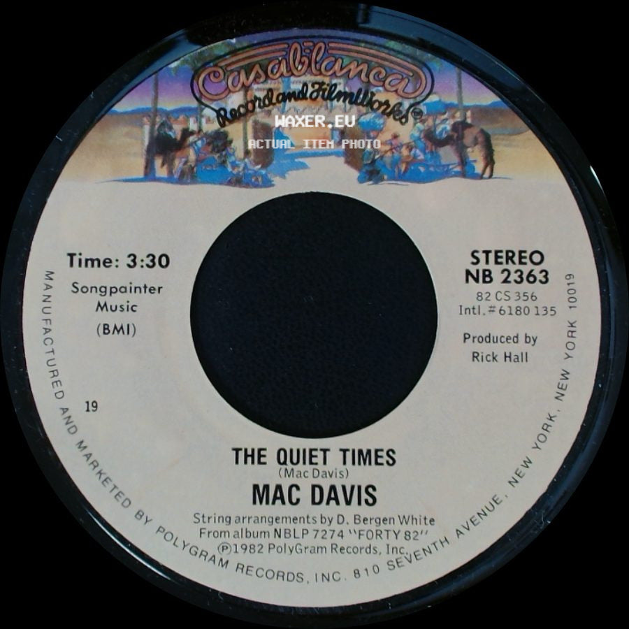 Mac Davis - Lying Here Lying / The Quiet Times side B