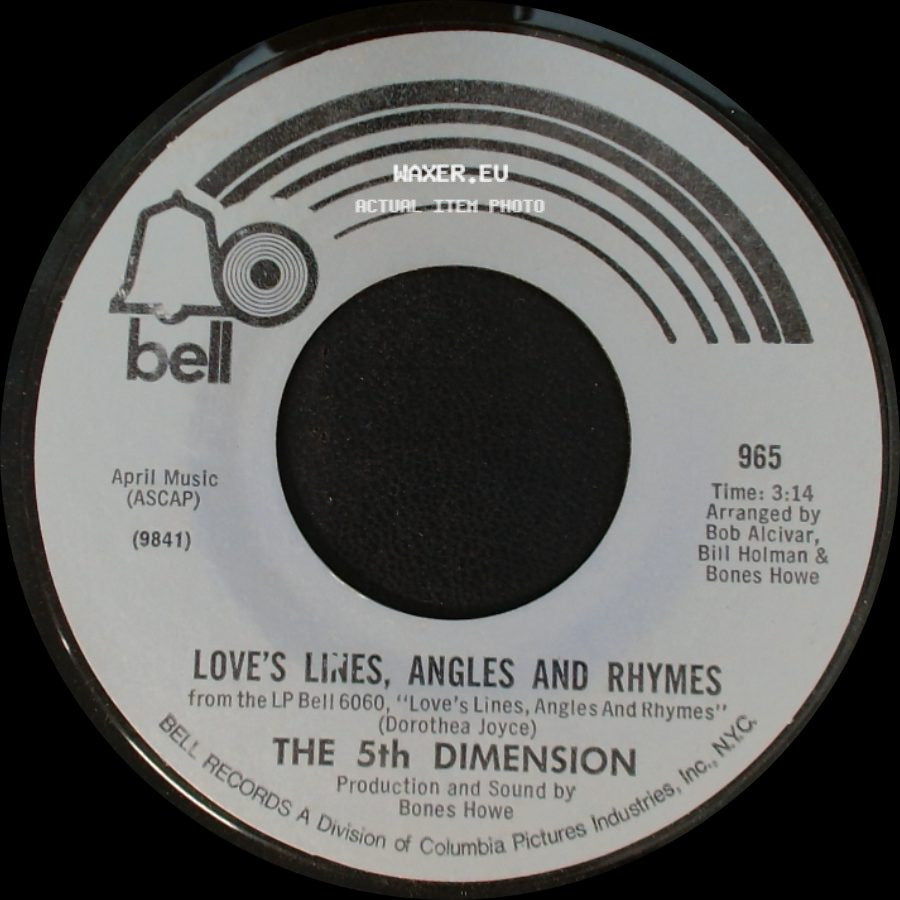 The 5Th Dimension - Love's Lines, Angles And Rhymes / The Singer side A
