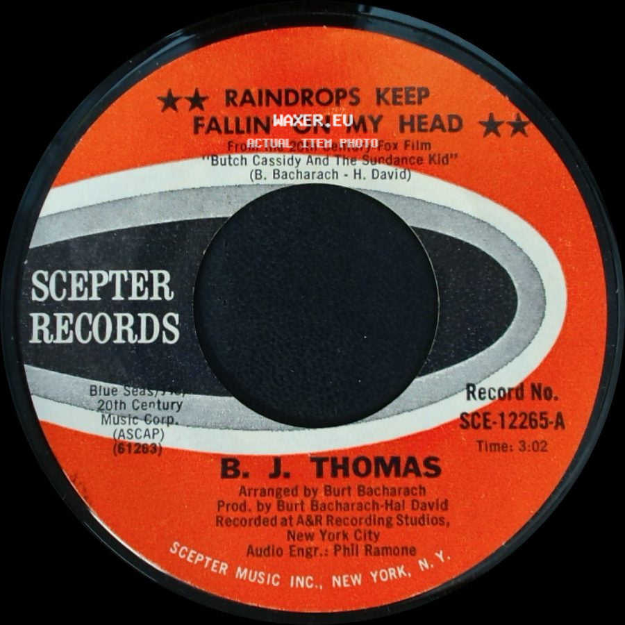 B. J. Thomas - Never Had It So Good / Raindrops Keep Fallin' On My Head side B