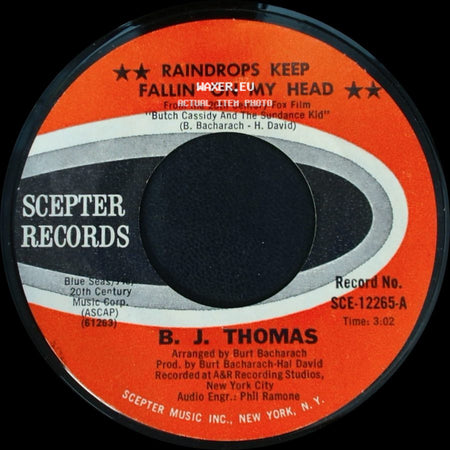 B. J. Thomas - Never Had It So Good / Raindrops Keep Fallin' On My Head side B