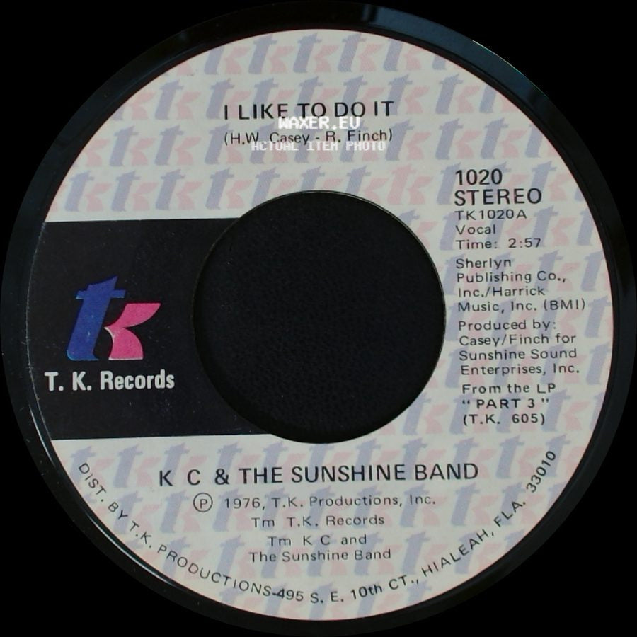 K C & The Sunshine Band - Come On In / I Like To Do It side B