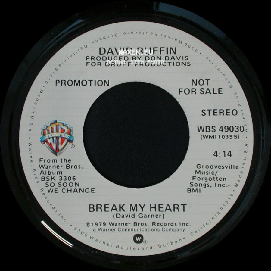 David Ruffin - Break My Heart / Break My Heart side B