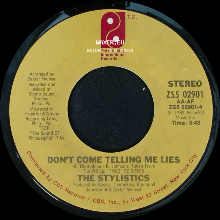The Stylistics - Call On You / Don't Come Telling Me Lies side B